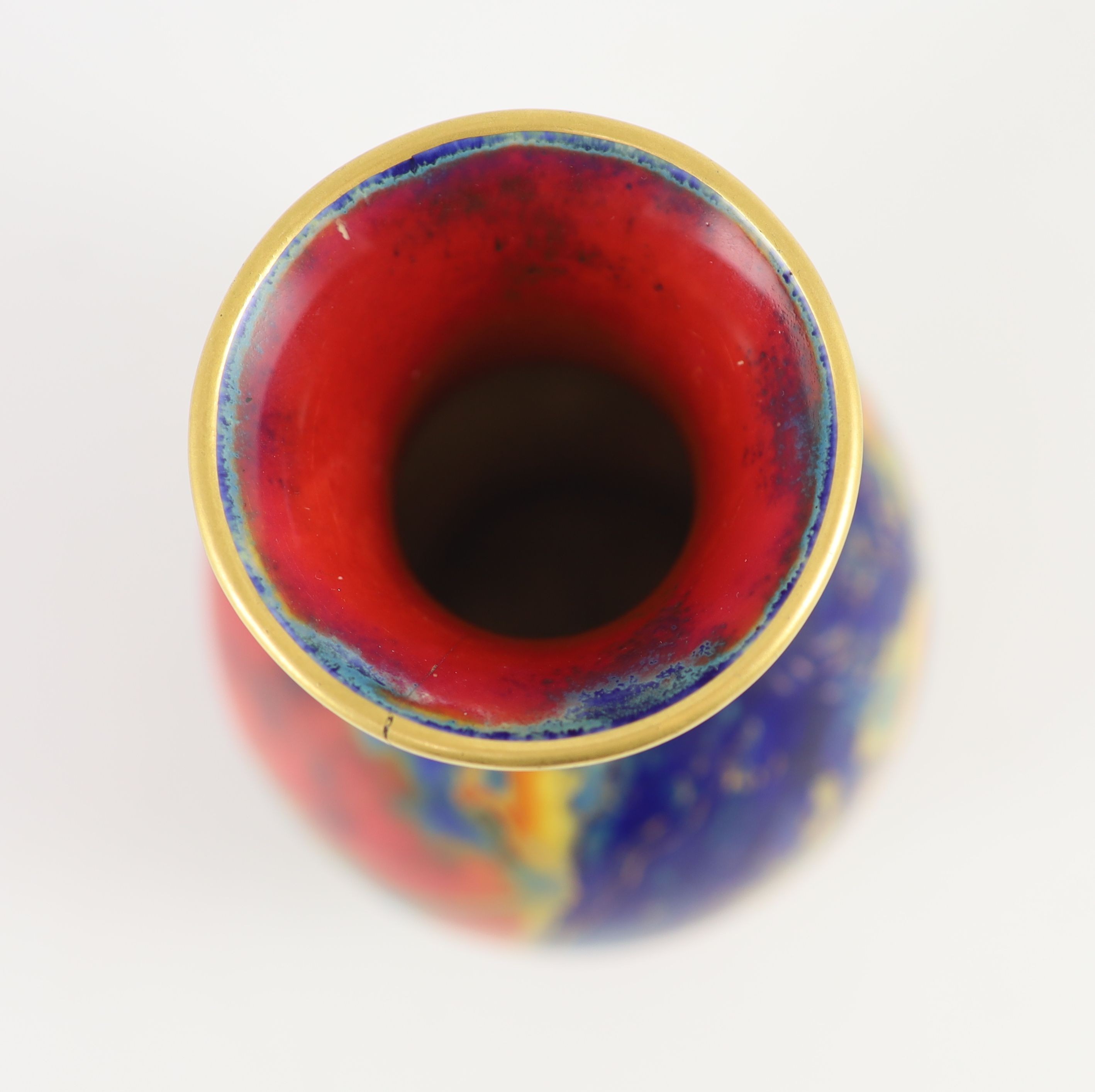 , A Bernard Moore flambé pottery vase, early 20th century, 16cm high